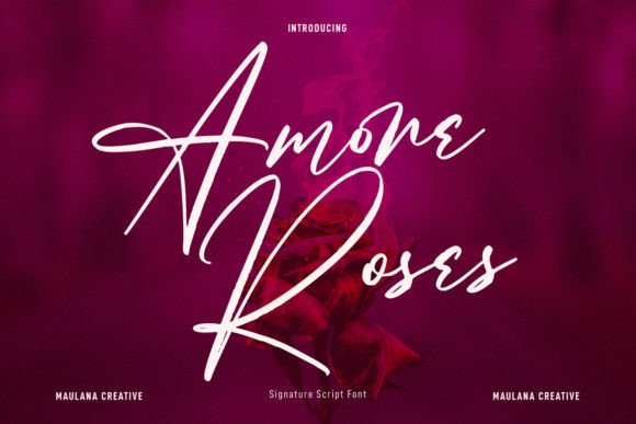 Amore Roses: A Handwritten Font for Elegant Editorial Design