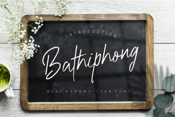 Bathiphong: A Bold Script Font for Editorial Design