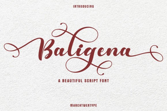 Discover Baligena: A Romantic Script Font for Editorial Design
