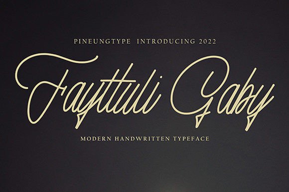 Fayttuli Gaby: A Dazzling Script Font for Editorial Design