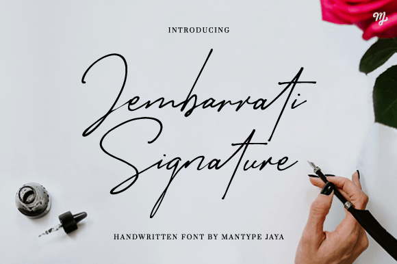 Jembarrati Signature: A Versatile Script Font for Editorial Design