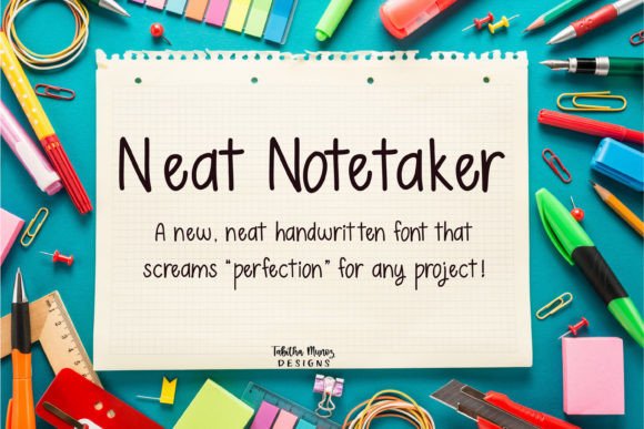 Neat Notetaker: A Charming Handwritten Font for Crafters