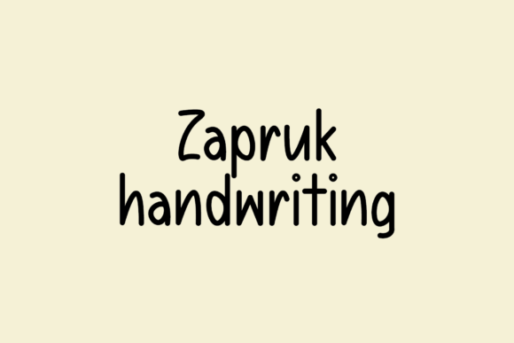 Zapruk: A Whimsical Handwritten Font for Editorial Design